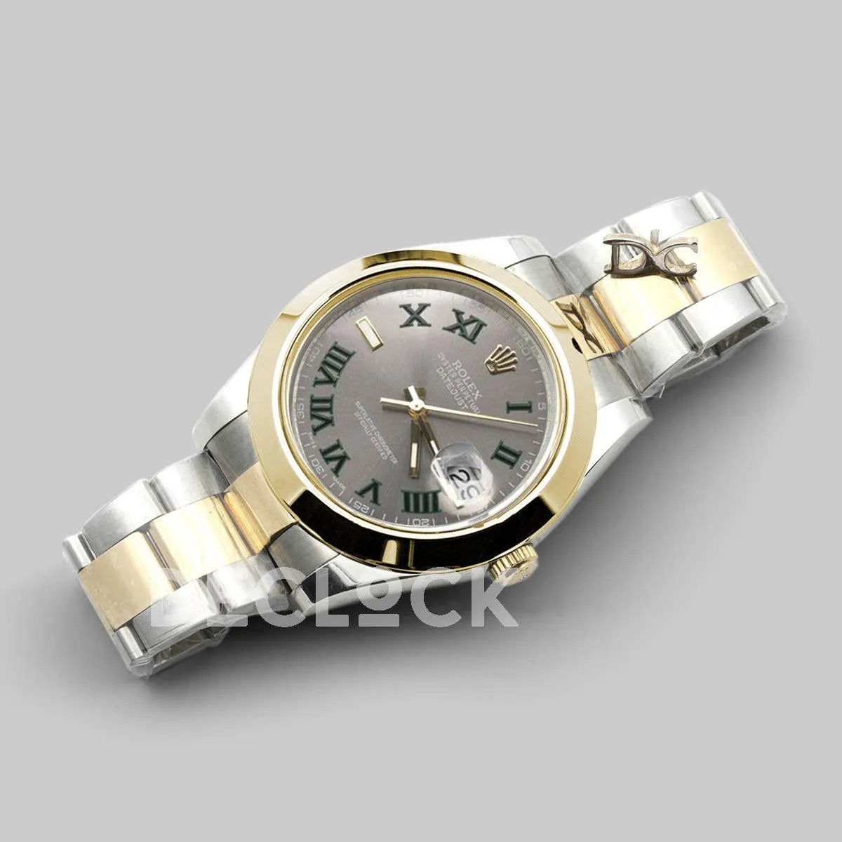 Replica Rolex Datejust II 36/41 111497 Silver Dial in Gold/Steel with Roman Markers with Oyster Bezel - Replica Watches