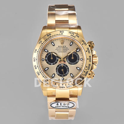 Replica Rolex Daytona 116508 Champagne/Black Dial in Yellow Gold - Replica Watches