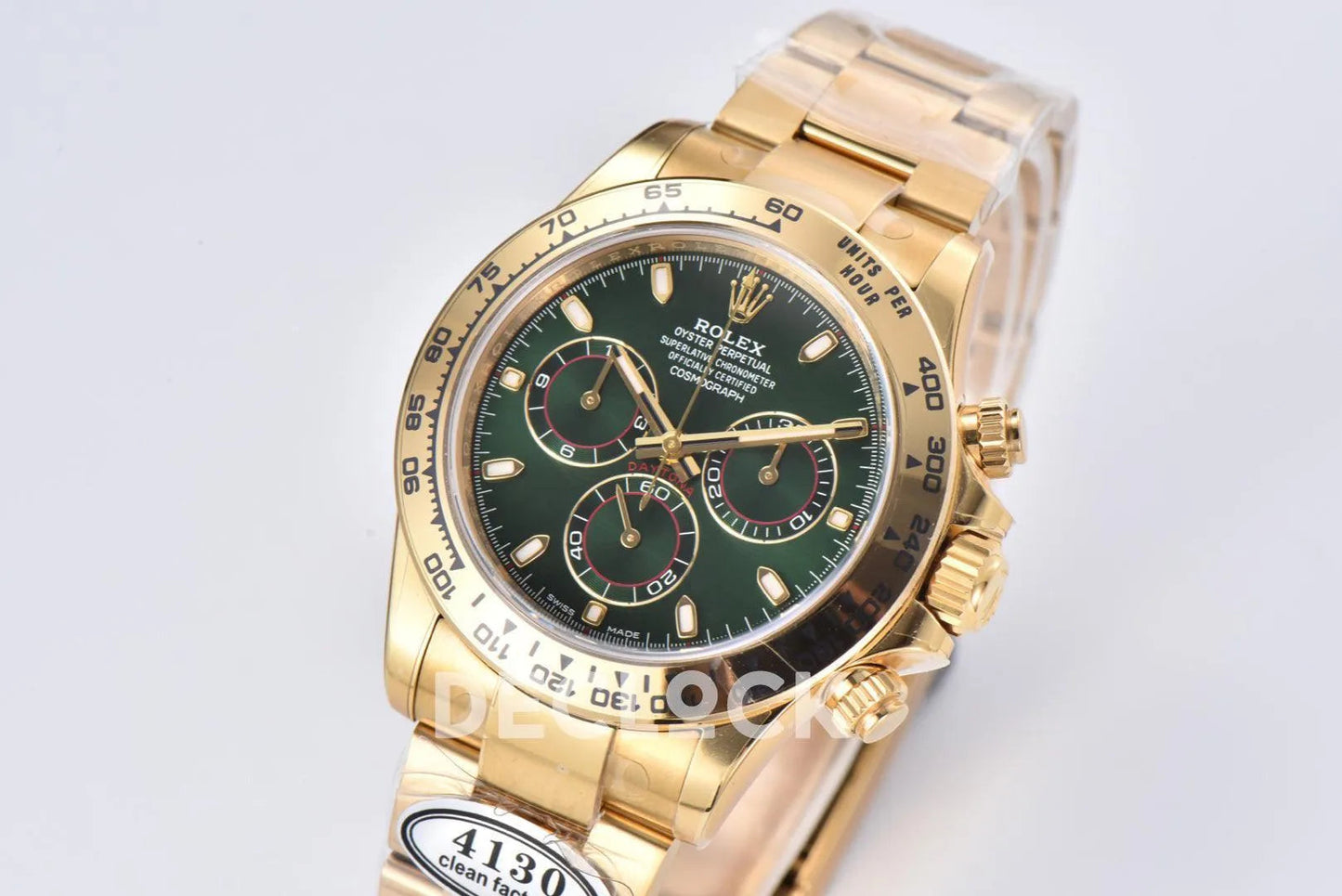 Replica Rolex Daytona 116508 Yellow Gold in Green Dial - Replica Watches