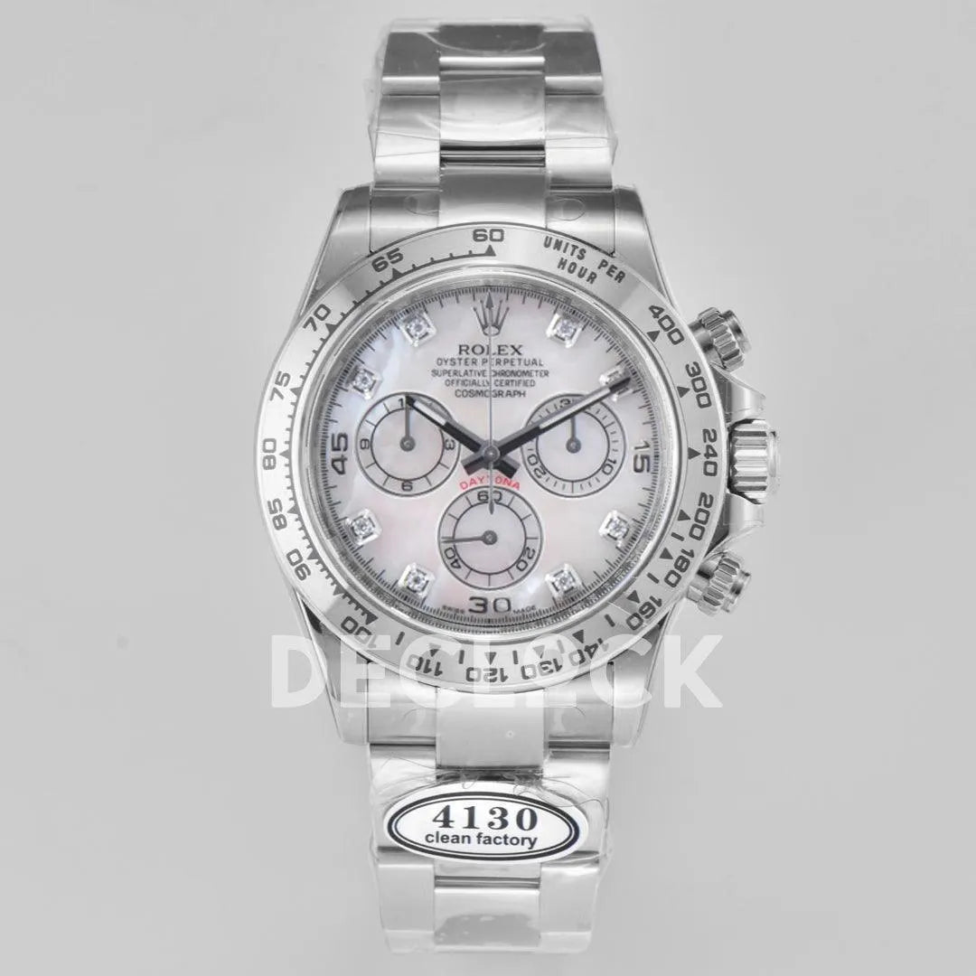 Replica Rolex Daytona 116509 White Gold in White MOP Dial - Replica Watches