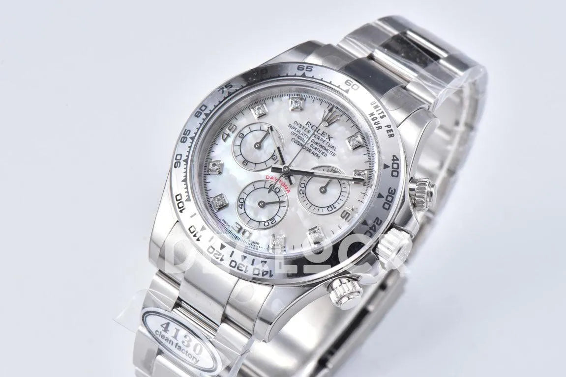 Replica Rolex Daytona 116509 White Gold in White MOP Dial - Replica Watches