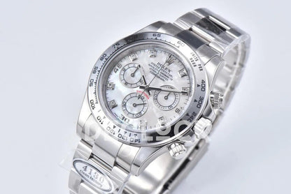 Replica Rolex Daytona 116509 White Gold in White MOP Dial - Replica Watches