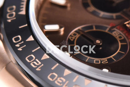 Replica Rolex Daytona 116515 Chocolate Dial in Rose Gold on Rubber Strap - Replica Watches