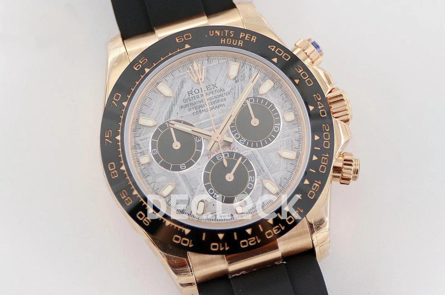 Replica Rolex Daytona 116519LN Rose Gold in Meteorite Dial - Replica Watches