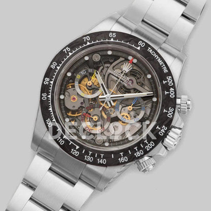 Replica Rolex Daytona 116520 Skeleton La Montoya in White Gold - Replica Watches