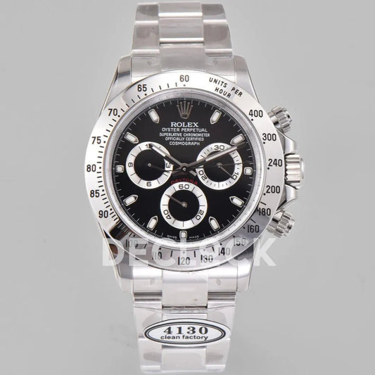 Replica Rolex Daytona 116520 Steel in Black Dial - Replica Watches