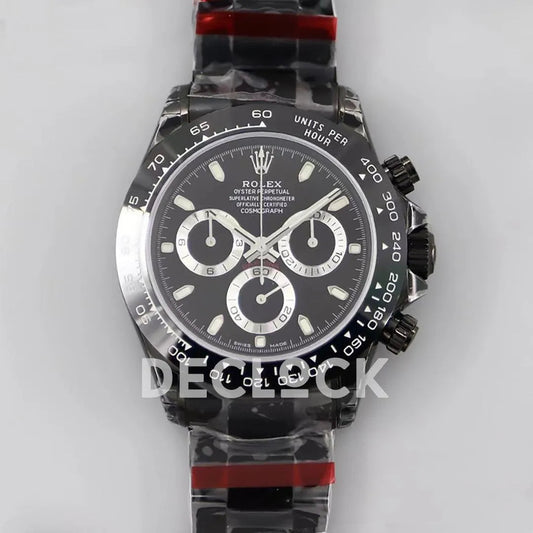 Replica Rolex Daytona Blaken Black DLC Ceramic Bezel in Black Dial - Replica Watches