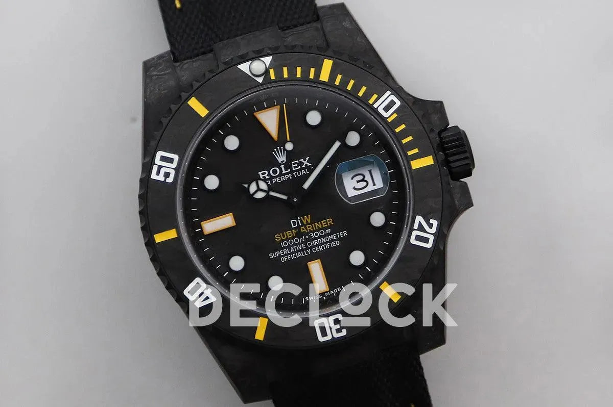 Replica Rolex DIW Submariner Carbon Yellow - Replica Watches