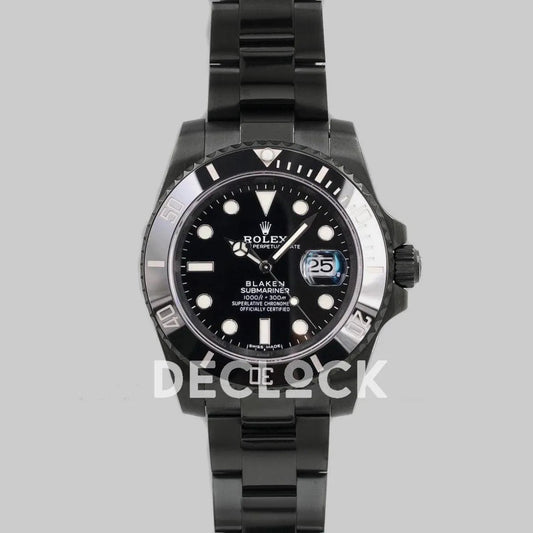 Replica Rolex Submariner 116610 Black Dial in DLC Blaken - Replica Watches