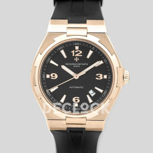 Replica Vacheron Constantin Overseas Automatic Black Dial in Rose Gold - Replica Watches