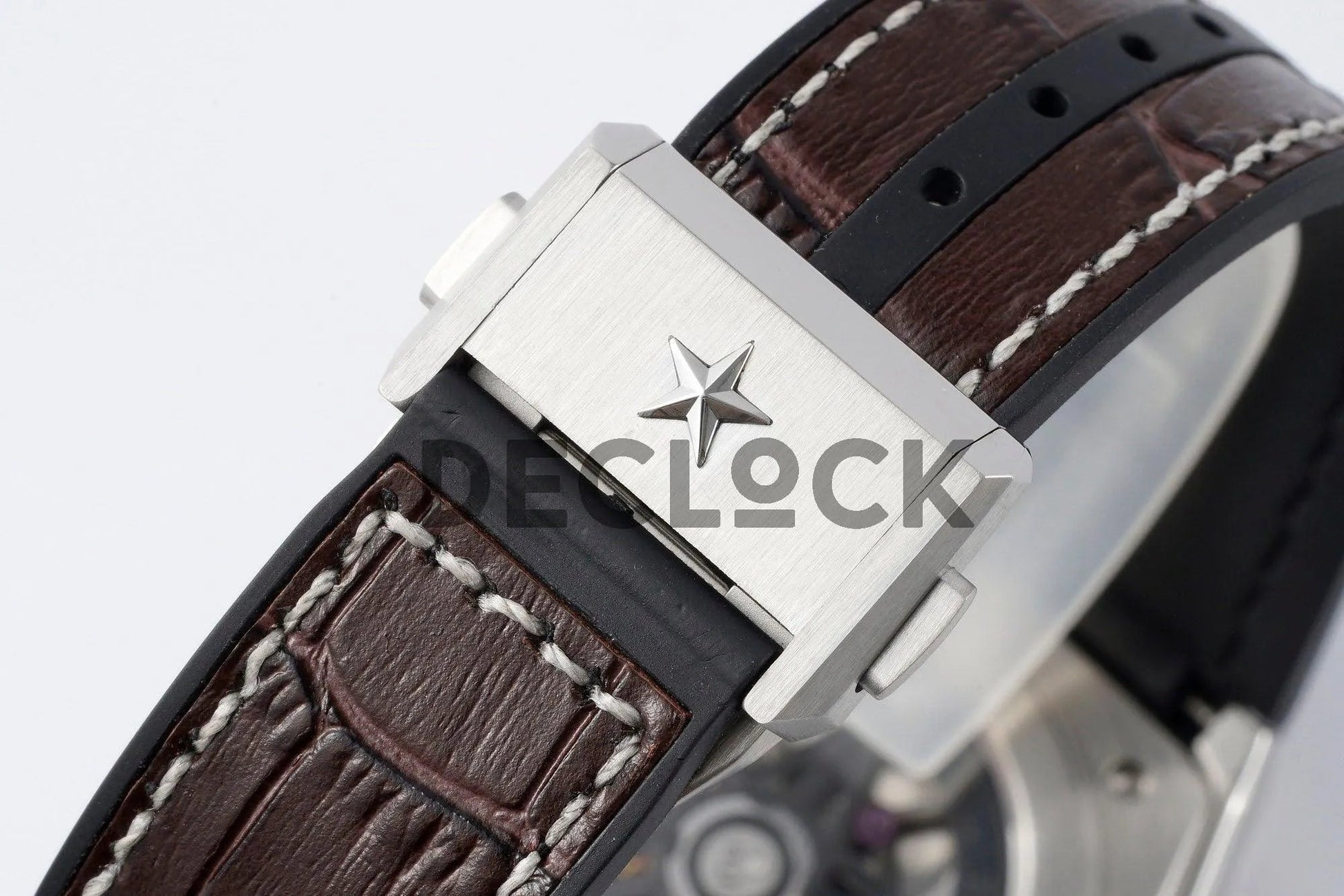 Replica Zenith Defy Classic Skeleton Rose Gold Bezel on Brown Leather Strap - Replica Watches