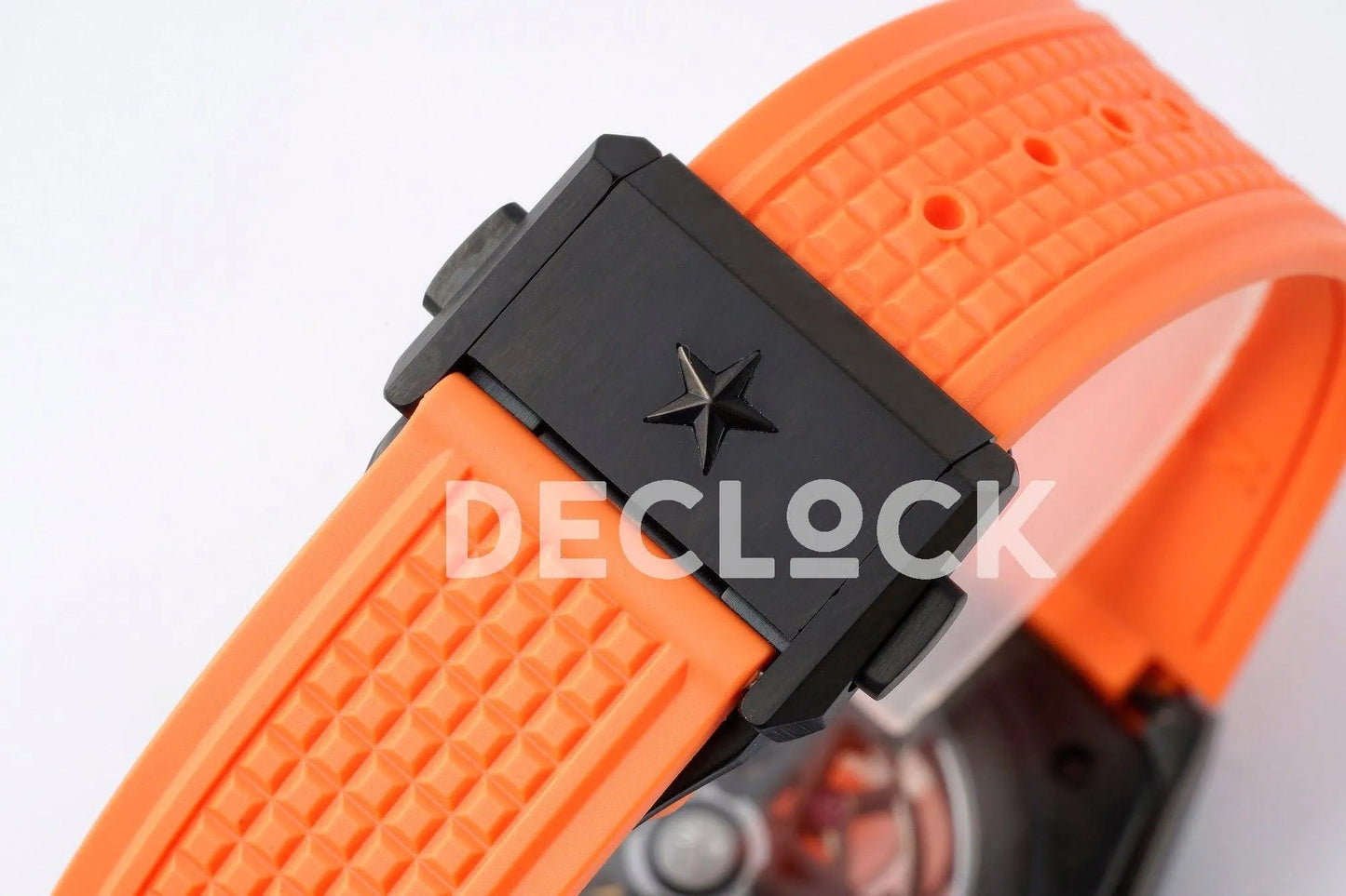 Replica Zenith Defy Classic Skeleton White Dial on Orange Rubber Strap - Replica Watches